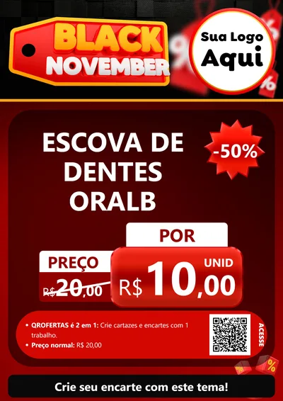 Modelo de Cartaz para Cartaz A4 Vertical com o tema Black November para Higiene Pessoal