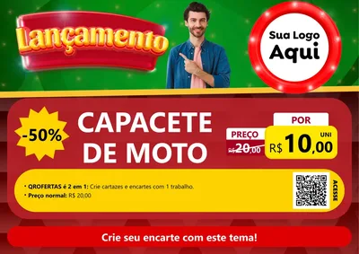 Modelo de Cartaz para Cartaz A4 Horizontal com o tema Lançamento para Moto peças