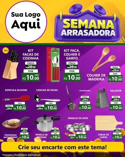 Modelo de Rede Social para Feed Instagram com o tema Semana Arrasadora para Utilidades Domésticas