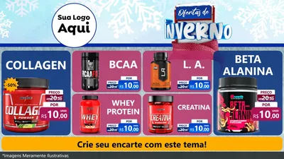 Modelo de TV para TV Horizontal com o tema Ofertas de Inverno para Suplementos alimentares