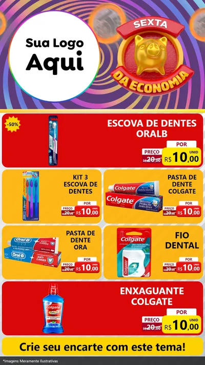 Modelo de TV para TV Vertical com o tema Sexta da Economia para Higiene Pessoal