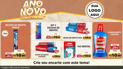 Modelo de TV para TV Horizontal com o tema Ano Novo Com Economia para Higiene Pessoal