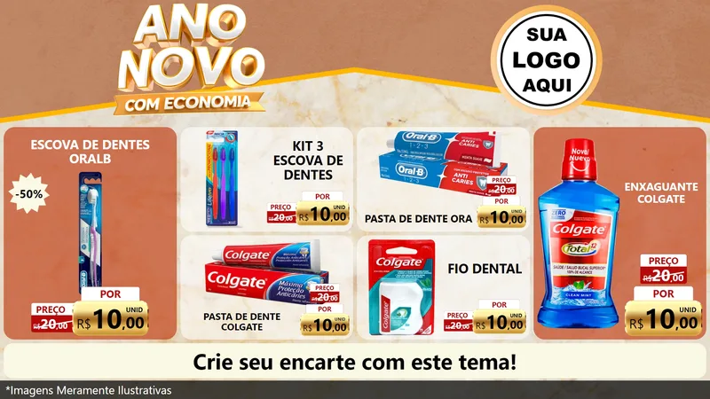 Modelo de TV para TV Horizontal com o tema Ano Novo Com Economia para Higiene Pessoal