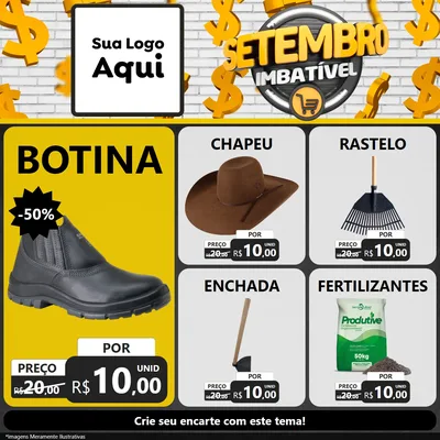 Modelo de Rede Social para Feed Facebook com o tema Setembro Imbatível para Agropecuária