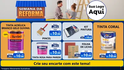 Modelo de TV para TV Horizontal com o tema Semana da Reforma para Tintas e Ferramentas
