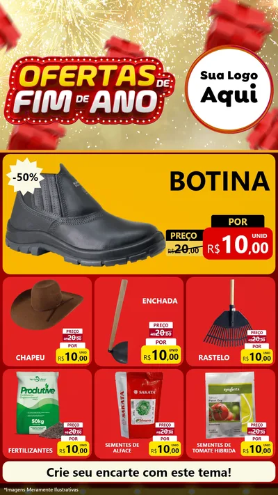 Modelo de Rede Social para Stories com o tema Ofertas de Fim de Ano para Agropecuária