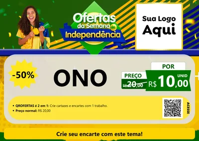 Modelo de Cartaz para Cartaz A4 Horizontal com o tema Ofertas da Semana da Independência para Óticas