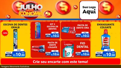 Modelo de TV para TV Horizontal com o tema Operação Julho Com Mais Economia para Higiene Pessoal