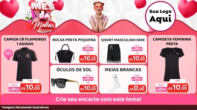 Modelo de TV para TV Horizontal com o tema Mês da Mulher para Roupas e acessórios