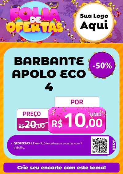 Modelo de Cartaz para Cartaz A4 Vertical com o tema Folia de Ofertas para Armarinho e Aviamentos
