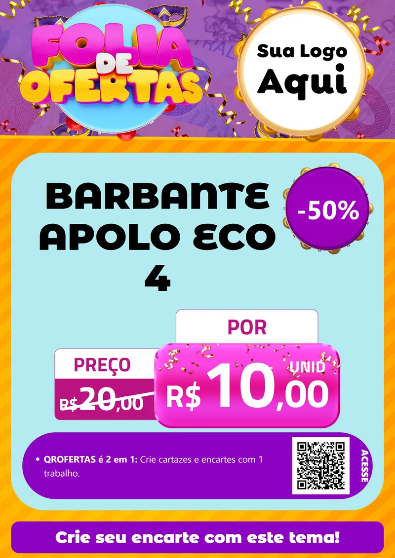 Modelo de Cartaz para Cartaz A4 Vertical com o tema Folia de Ofertas para Armarinho e Aviamentos