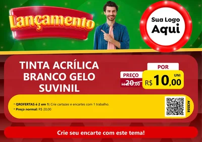Modelo de Cartaz para Cartaz A4 Horizontal com o tema Lançamento para Tintas e Ferramentas