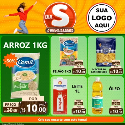 Modelo de Rede Social para Feed Facebook com o tema Dia S - O Dia Mais Barato para Supermercado