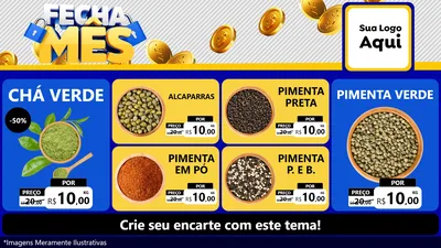 Modelo de TV para TV Horizontal com o tema Fecha Mês para Produtos Naturais
