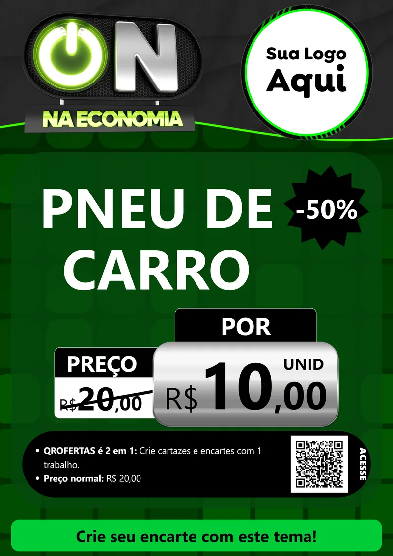 Modelo de Cartaz para Cartaz A4 Vertical com o tema On Na Economia para Auto peças