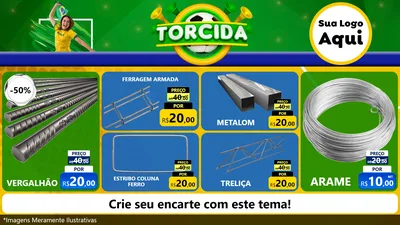Modelo de TV para TV Horizontal com o tema Torcida para Ferragens