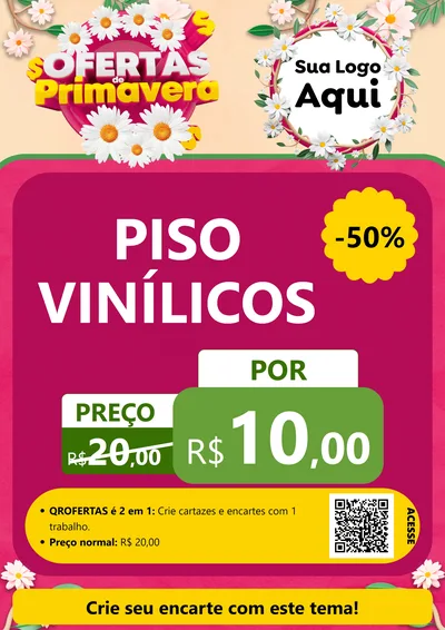 Modelo de Cartaz para Cartaz A4 Vertical com o tema Ofertas de Primavera para Material para Construção