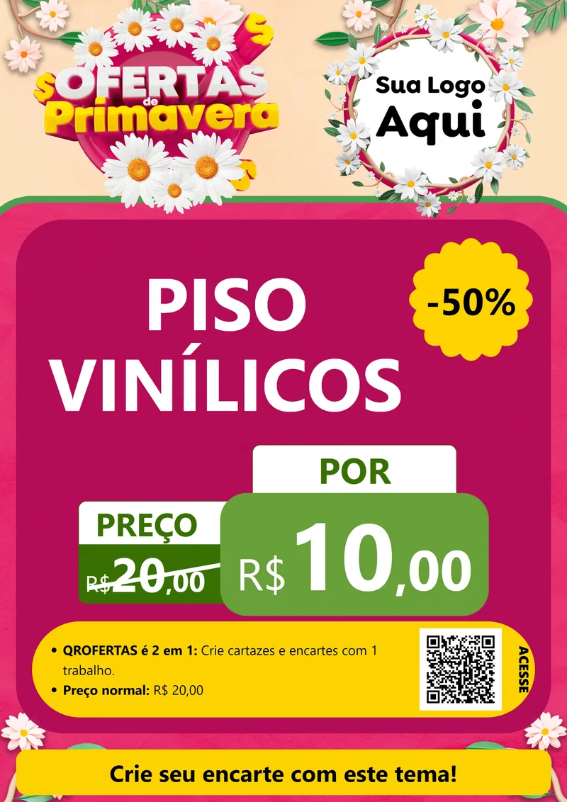 Modelo de Cartaz para Cartaz A4 Vertical com o tema Ofertas de Primavera para Material para Construção
