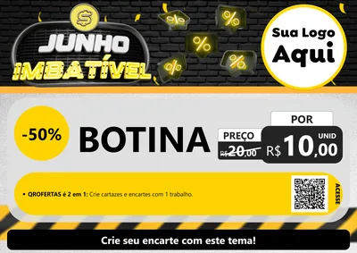 Modelo de Cartaz para Cartaz A4 Horizontal com o tema Junho Imbatível para Agropecuária