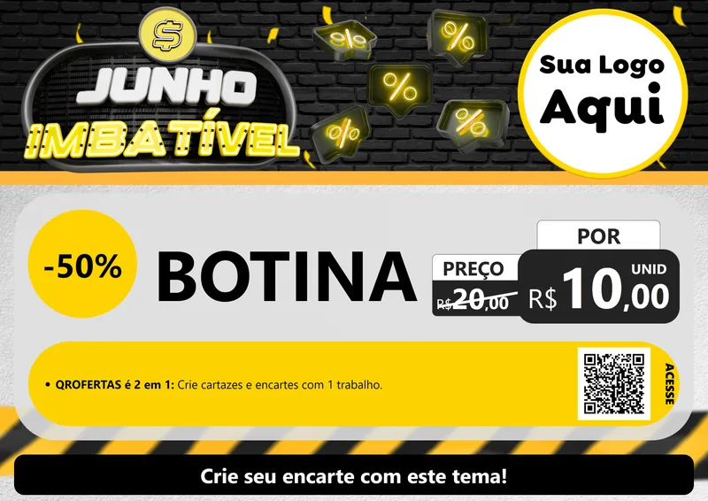 Modelo de Cartaz para Cartaz A4 Horizontal com o tema Junho Imbatível para Agropecuária
