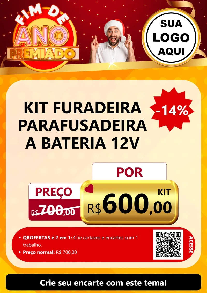 Modelo de Cartaz para Cartaz A4 Vertical com o tema Fim de Ano Premiado para Maquinas e Ferramentas