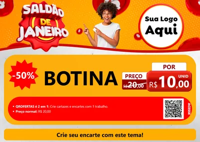 Modelo de Cartaz para Cartaz A4 Horizontal com o tema Saldão de Janeiro para Agropecuária
