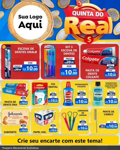 Modelo de Rede Social para Feed Instagram com o tema Quinta do Real para Higiene Pessoal