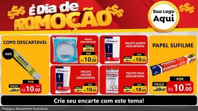 Modelo de TV para TV Horizontal com o tema É Dia De Promoção para Embalagens