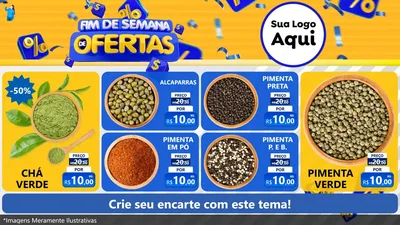 Modelo de TV para TV Horizontal com o tema Fim de Semana de Ofertas para Produtos Naturais