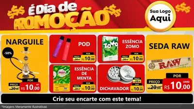 Modelo de TV para TV Horizontal com o tema É Dia De Promoção para Tabacaria