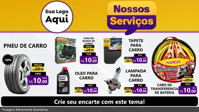 Modelo de TV para TV Horizontal com o tema Nossos Serviços para Auto peças
