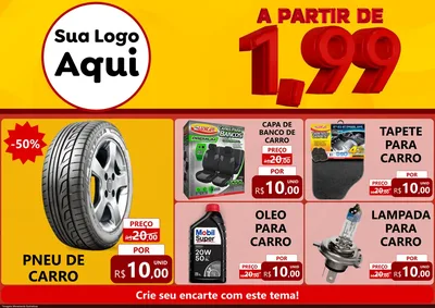 Modelo de Encarte para Encarte A4 Horizontal com o tema A Partir de Um e Noventa e Nove - 1,99 para Auto peças