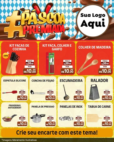 Modelo de Rede Social para Feed Instagram com o tema Páscoa Premiada para Utilidades Domésticas