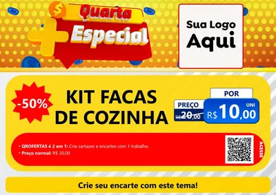 Modelo de Cartaz para Cartaz A4 Horizontal com o tema Quarta Mais Especial para Utilidades Domésticas