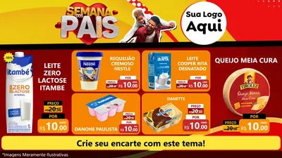 Modelo de TV para TV Horizontal com o tema Semana Dos Pais para Frios e Laticínios