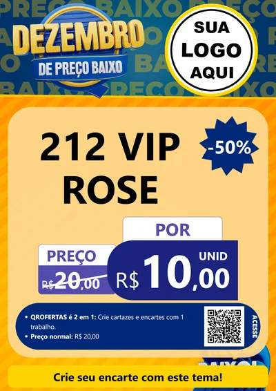 Modelo de Cartaz para Cartaz A4 Vertical com o tema Dezembro de Preço Baixo para Perfumes