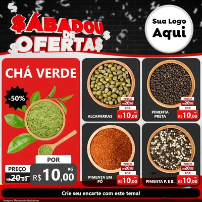 Modelo de Rede Social para Feed Facebook com o tema Sabadou de Ofertas para Produtos Naturais