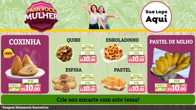 Modelo de TV para TV Horizontal com o tema Para Você Mulher para Salgadaria