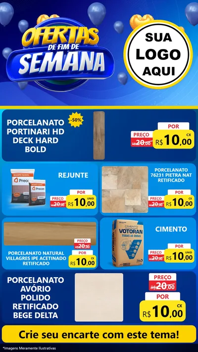 Modelo de TV para TV Vertical com o tema Ofertas de Fim de Semana para Pisos e revestimentos
