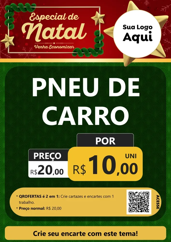 Modelo de Cartaz para Cartaz A4 Vertical com o tema Especial de Natal para Auto peças
