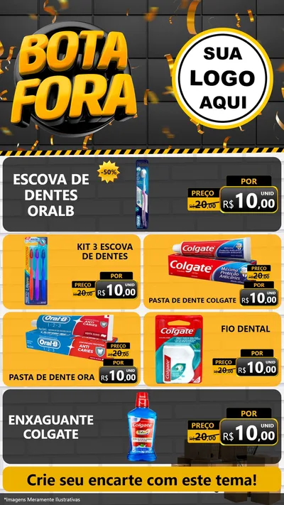 Modelo de TV para TV Vertical com o tema Bota Fora para Higiene Pessoal