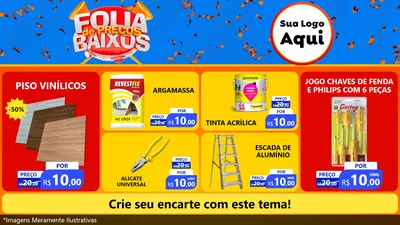 Modelo de TV para TV Horizontal com o tema Folia de Preços Baixos para Material para Construção