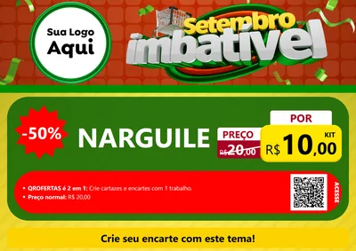 Modelo de Cartaz para Cartaz A4 Horizontal com o tema Setembro Imbatível para Tabacaria