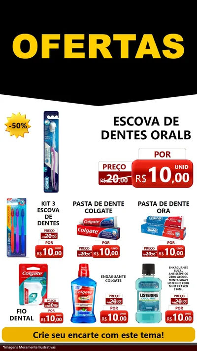 Modelo de Rede Social para Stories com o tema Ofertas Preto e Vermelho Cartaz para Higiene Pessoal
