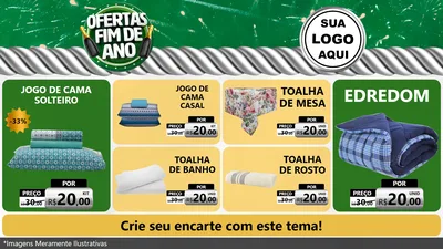 Modelo de TV para TV Horizontal com o tema Ofertas Fim de Ano para Cama, Mesa e Banho