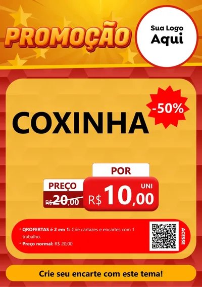 Modelo de Cartaz para Cartaz A4 Vertical com o tema Promoção para Salgadaria