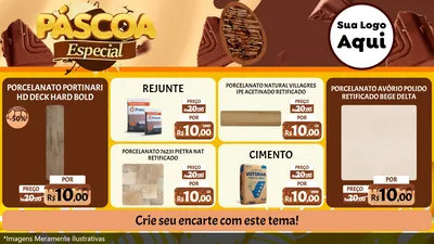 Modelo de TV para TV Horizontal com o tema Páscoa Especial para Pisos e revestimentos