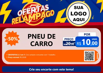 Modelo de Cartaz para Cartaz A4 Horizontal com o tema Ofertas Relâmpago para Auto peças
