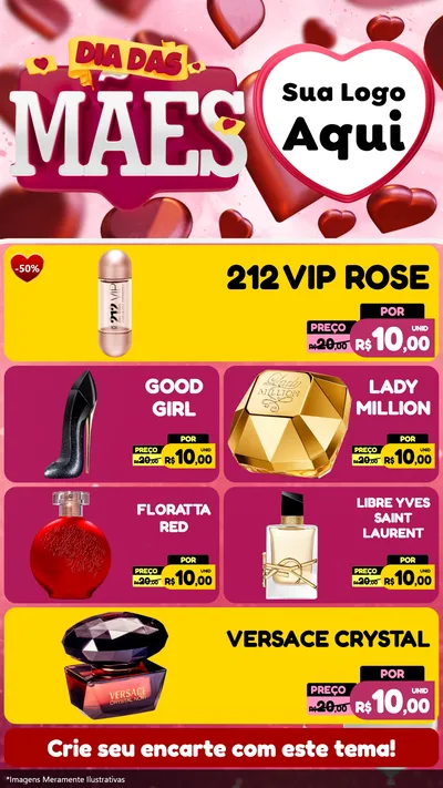 Modelo de TV para TV Vertical com o tema Dia Das Mães para Perfumes