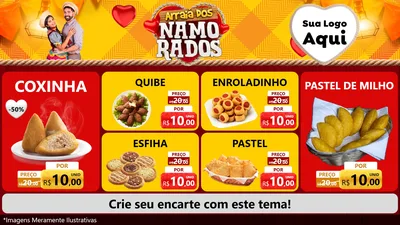 Modelo de TV para TV Horizontal com o tema Arraiá dos Namorados para Salgadaria